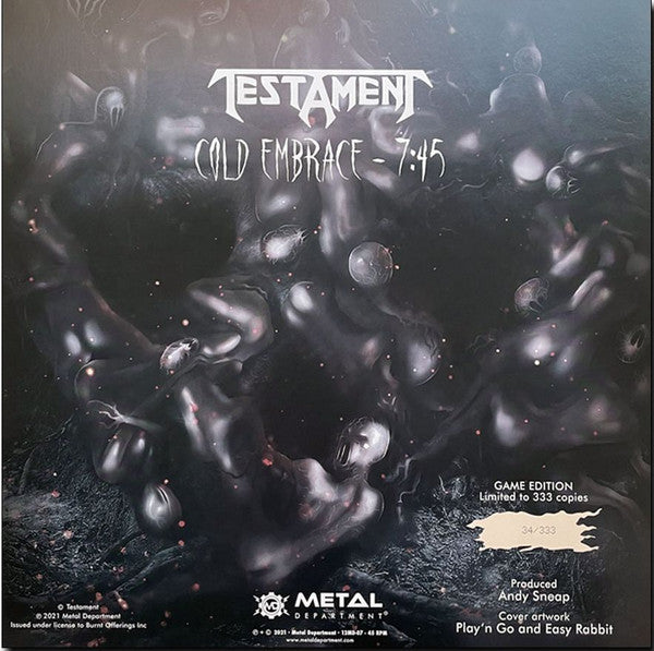 Testament (2) : Cold Embrace (12", S/Sided, Etch, Ltd, Num)