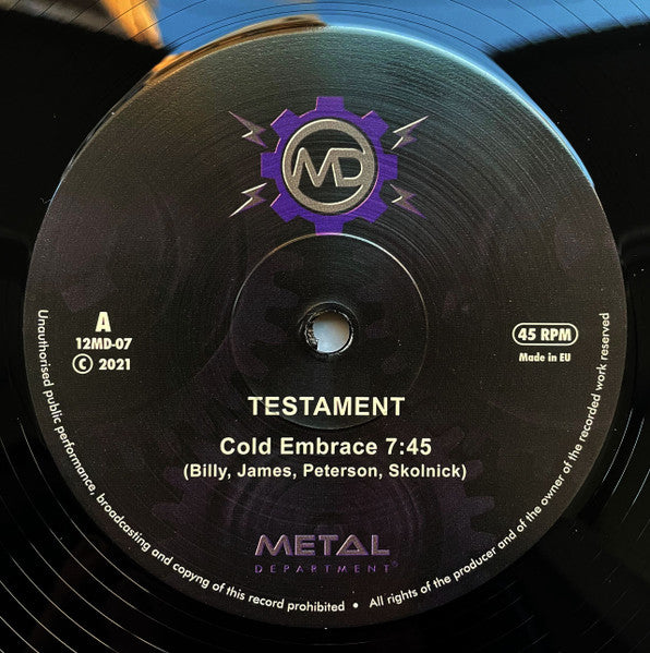 Testament (2) : Cold Embrace (12", S/Sided, Etch, Ltd, Num)