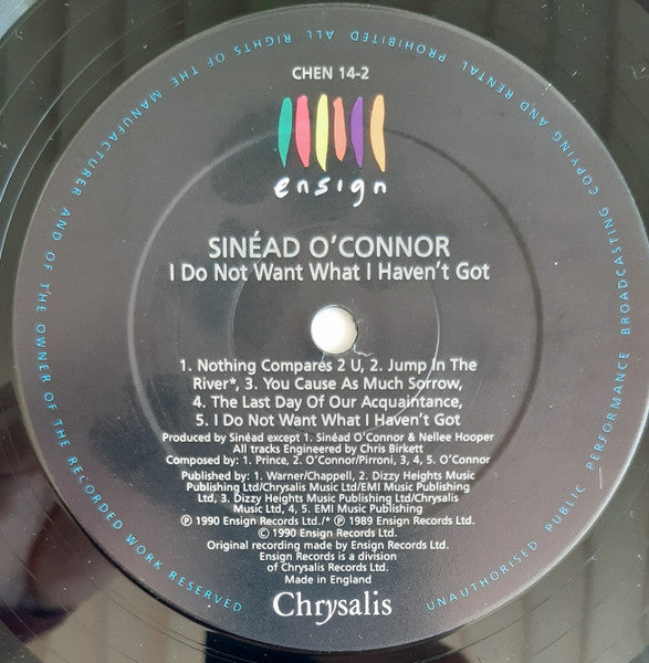 Sinéad O'Connor : I Do Not Want What I Haven't Got (LP, Album)