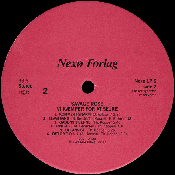 Savage Rose : Vi Kæmper For At Sejre (LP, Album)