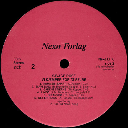 Savage Rose : Vi Kæmper For At Sejre (LP, Album)
