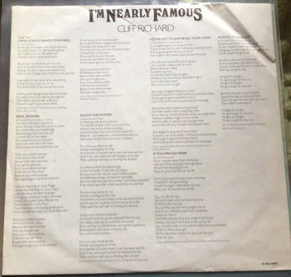 Cliff Richard : I'm Nearly Famous (LP, Album)
