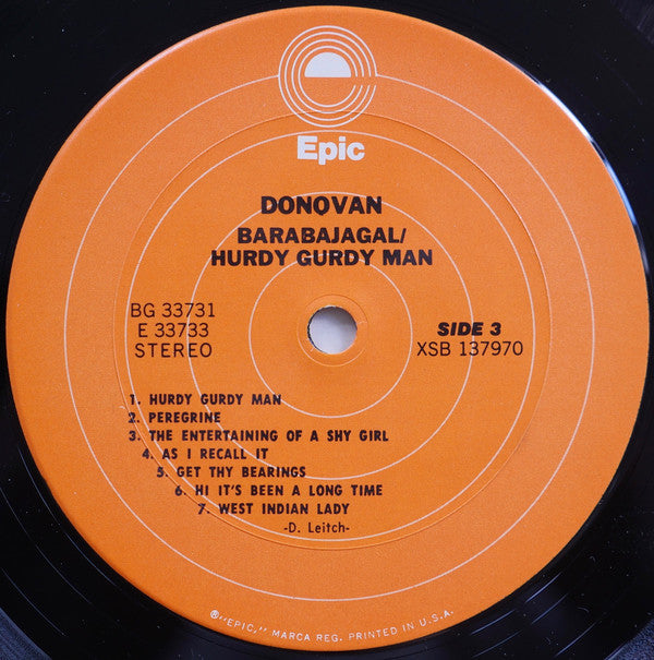 Donovan : Barabajagal / Hurdy Gurdy Man (2xLP, Comp, Gat)
