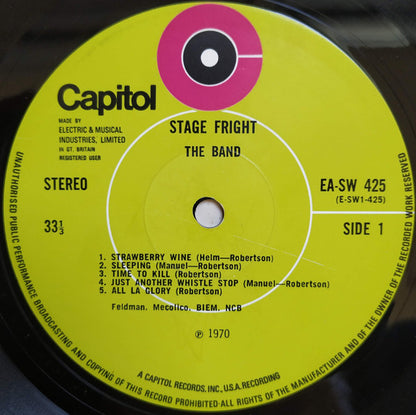 The Band : Stage Fright (LP, Album, Gat)