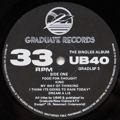 UB40 : The Singles Album (LP, Album, Comp)