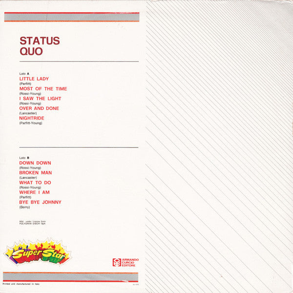 Status Quo : Status Quo (LP, Album, RE)