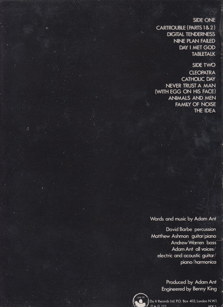 Adam And The Ants : Dirk Wears White Søx (LP, Album, RP, Dam)