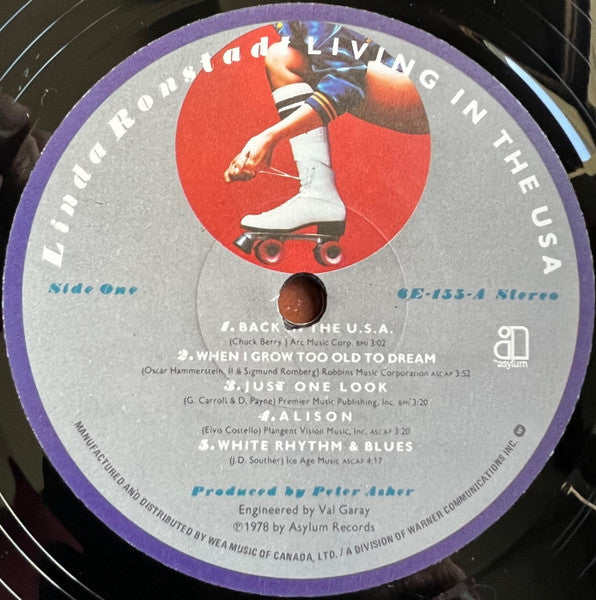 Linda Ronstadt : Living In The USA (LP, Album, Gat)