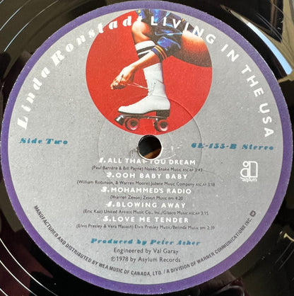 Linda Ronstadt : Living In The USA (LP, Album, Gat)