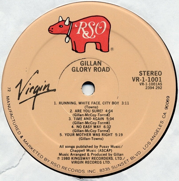 Gillan : Glory Road (LP, Album, PRC)