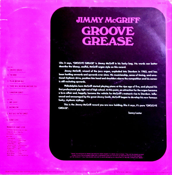 Jimmy McGriff : Groove Grease (LP, Album)