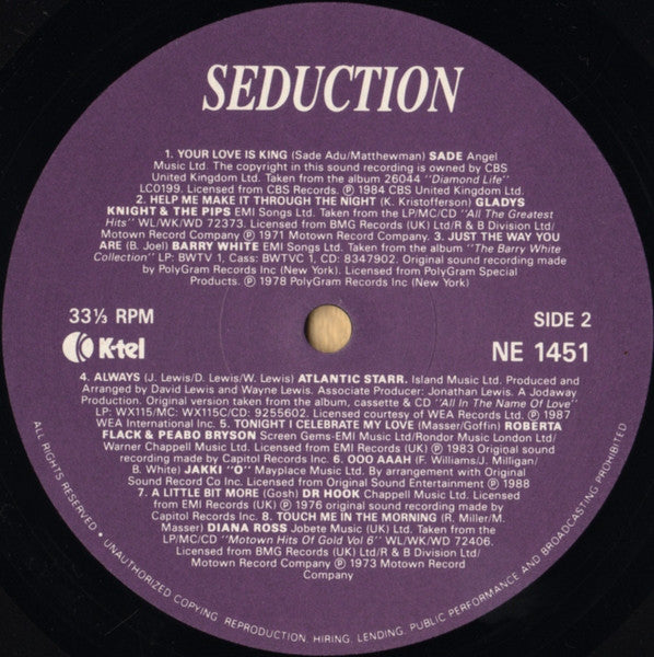 Various : Seduction (LP, Comp)