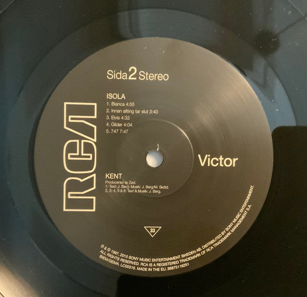 Kent (2) : Isola (LP, Album, RP)