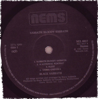 Black Sabbath : Sabbath Bloody Sabbath (LP, Album, RE, Gat)