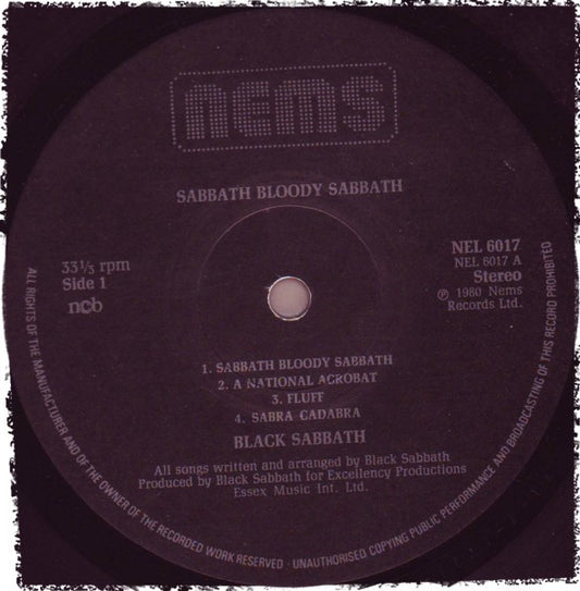 Black Sabbath : Sabbath Bloody Sabbath (LP, Album, RE, Gat)