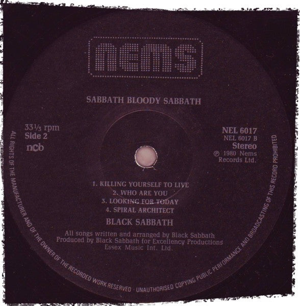 Black Sabbath : Sabbath Bloody Sabbath (LP, Album, RE, Gat)