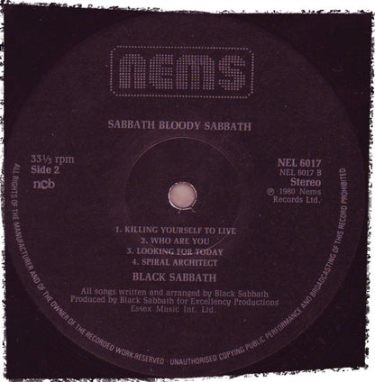 Black Sabbath : Sabbath Bloody Sabbath (LP, Album, RE, Gat)
