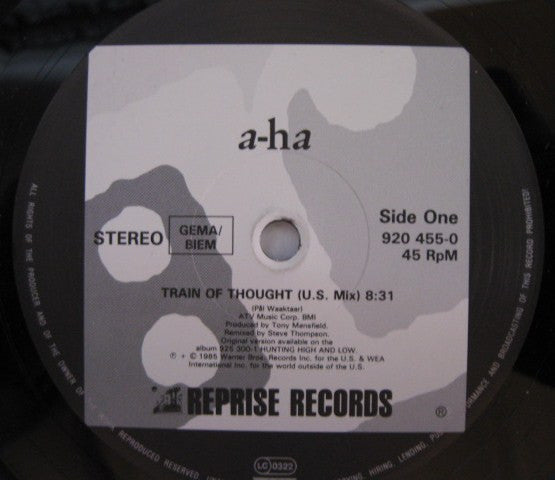 a-ha : Train Of Thought (12", Pos)