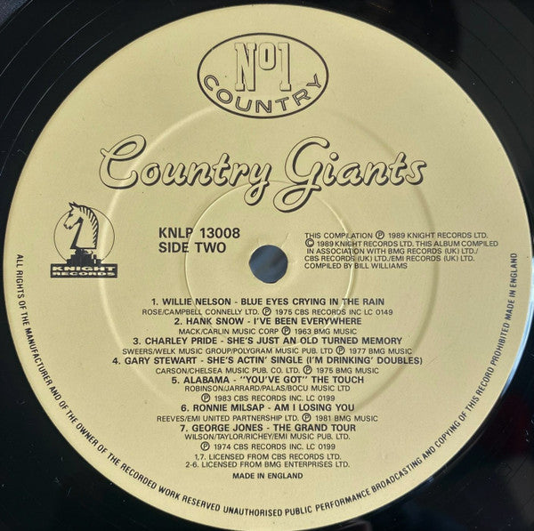 Various : Country Giants - 14 Country No 1's (LP, Comp)