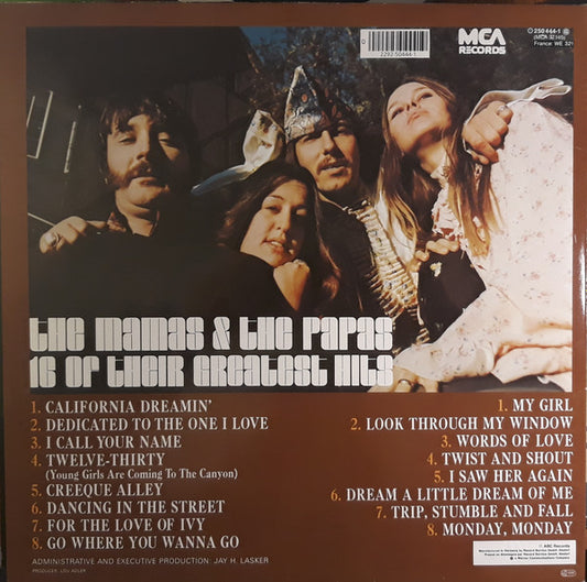 The Mamas & The Papas : 16 Of Their Greatest Hits (LP, Comp, RE)