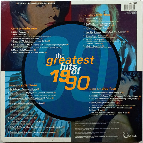 Various : The Greatest Hits Of 1990 (2xLP, Comp)