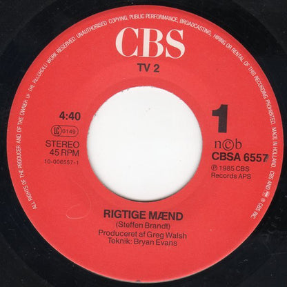 tv-2 : Rigtige Mænd / Eventyr For Begyndere (7")