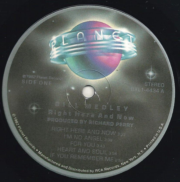 Bill Medley : Right Here And Now (LP, Album)