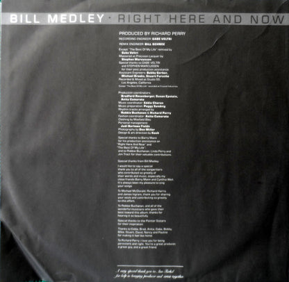 Bill Medley : Right Here And Now (LP, Album)