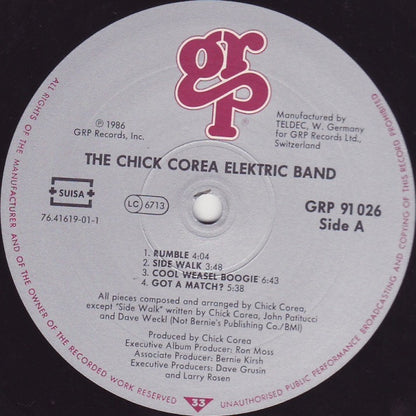 The Chick Corea Elektric Band : The Chick Corea Elektric Band (LP, Album)