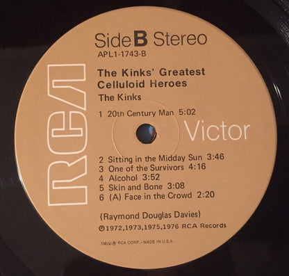 The Kinks : Celluloid Heroes - The Kinks' Greatest (LP, Comp, Ind)