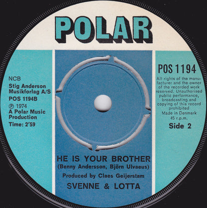 Svenne & Lotta : Dance (While The Music Still Goes On) (7", Single)
