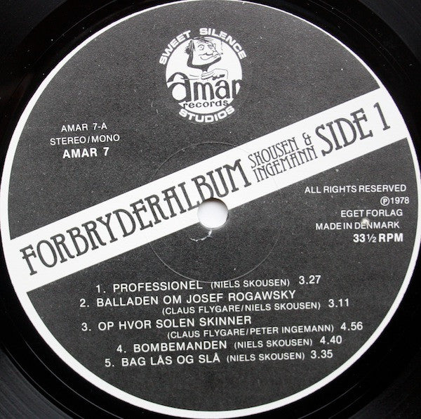 Skousen & Ingemann : Forbryderalbum (LP, Album)