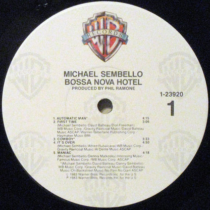 Michael Sembello : Bossa Nova Hotel (LP, Album, Jac)