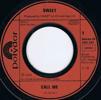 The Sweet : Call Me (7", Single)