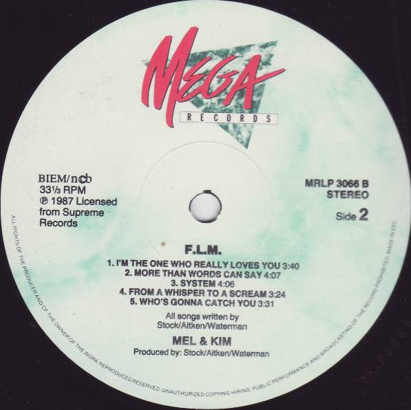 Mel & Kim : F.L.M. (LP, Album)