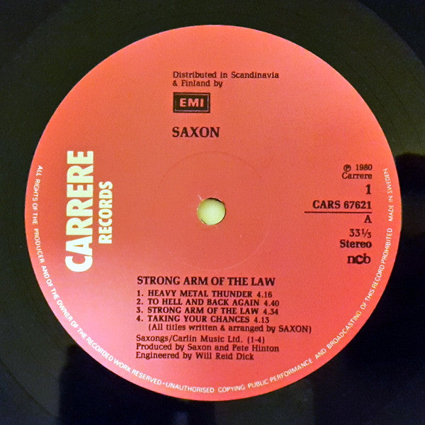 Saxon : Strong Arm Of The Law (LP, Album, Gat)