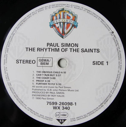 Paul Simon : The Rhythm Of The Saints (LP, Album)