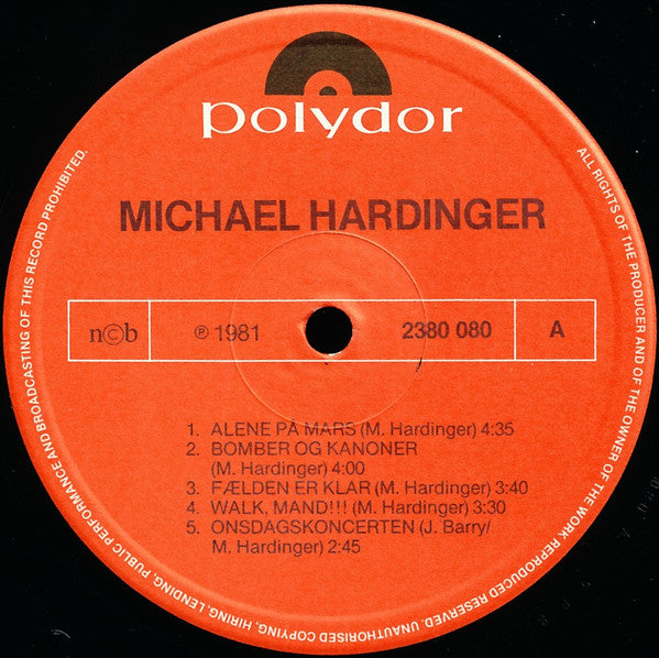 Michael Hardinger : Michael Hardinger (LP, Album, Lon)