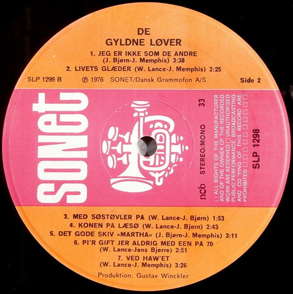 De Gyldne Løver : De Gyldne Løver (LP, Album, RE)