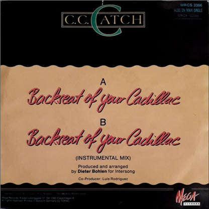 C.C. Catch : Backseat Of Your Cadillac (7")