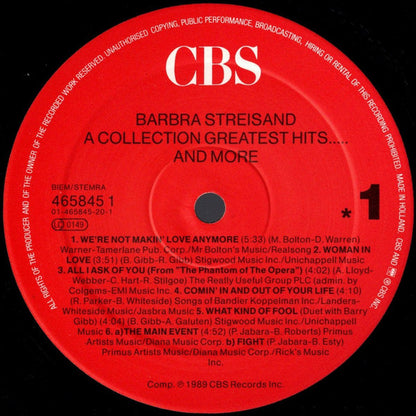 Barbra Streisand : A Collection Greatest Hits...And More (LP, Comp)