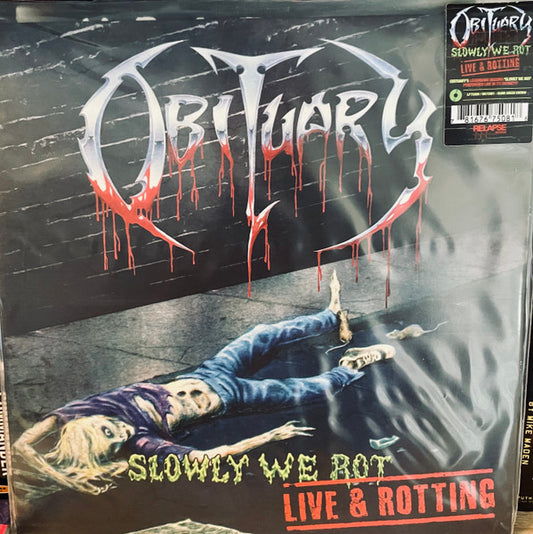 Obituary : Slowly We Rot - Live & Rotting (LP, Gre)