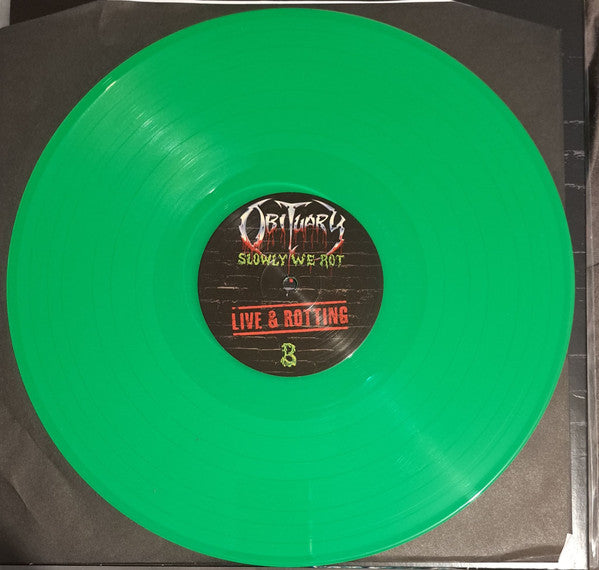 Obituary : Slowly We Rot - Live & Rotting (LP, Gre)