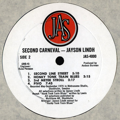 Jayson Lindh* : Second Carneval (LP, Album)