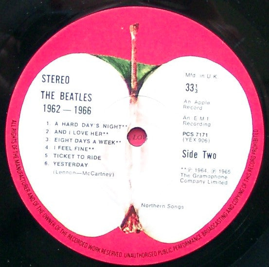The Beatles : 1962-1966 (2xLP, Comp, RE, Ful)