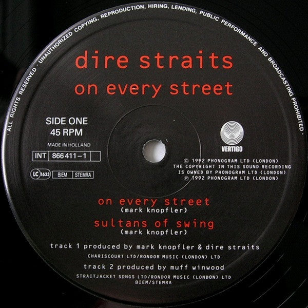 Dire Straits : On Every Street (12", Single)