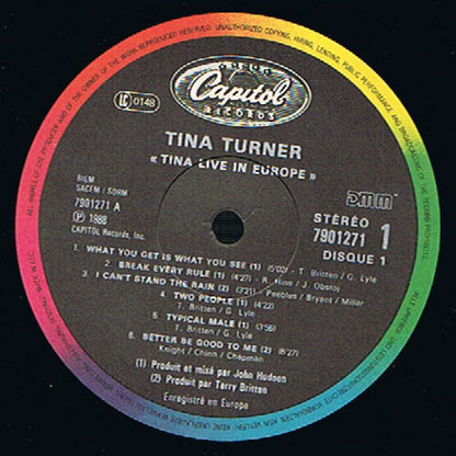 Tina Turner : Tina Live In Europe (2xLP, Album, Gat)