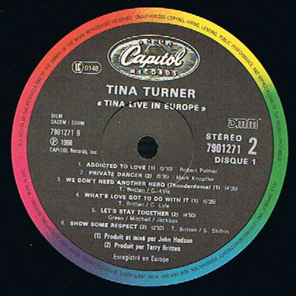 Tina Turner : Tina Live In Europe (2xLP, Album, Gat)