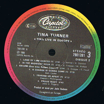 Tina Turner : Tina Live In Europe (2xLP, Album, Gat)
