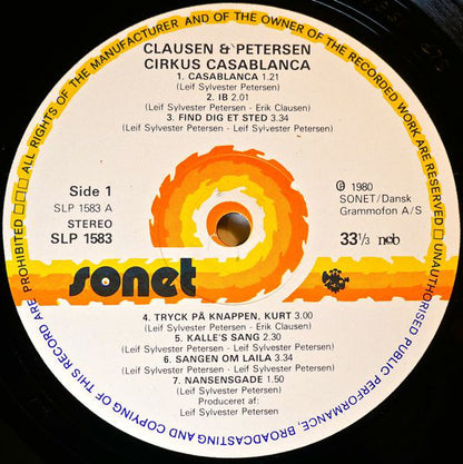 Clausen & Petersen : Cirkus Casablanca (LP, Album)